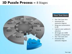 3d puzzle process diagram 8 stages templates 3
