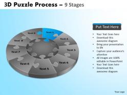 3d puzzle process diagram 9 stages ppt templates 6