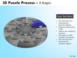 3d puzzle process diagram 9 stages templates 2