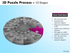 1825263 style division pie-jigsaw 12 piece powerpoint presentation diagram template slide