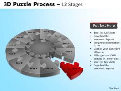 1825263 style division pie-jigsaw 12 piece powerpoint presentation diagram template slide