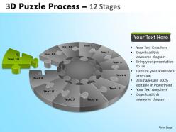 3d puzzle process diagram ppt templates 7