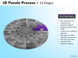 3d puzzle process diagram ppt templates