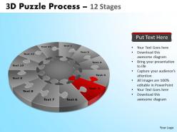 43649258 style division pie-jigsaw 12 piece powerpoint presentation diagram template slide