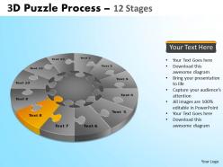 43649258 style division pie-jigsaw 12 piece powerpoint presentation diagram template slide