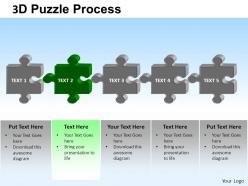 3d puzzle process powerpoint slides and ppt templates 0412