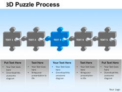 3d puzzle process powerpoint slides and ppt templates 0412