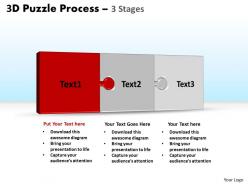 3d puzzle process stages 3 powerpoint slides and ppt templates 0412