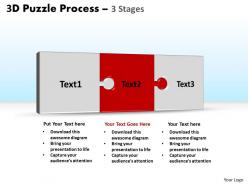 3d puzzle process stages 3 powerpoint slides and ppt templates 0412