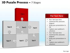 3d puzzle process stages 7 powerpoint slides and ppt templates 0412