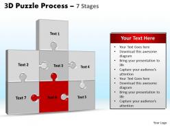 3d puzzle process stages 7 powerpoint slides and ppt templates 0412