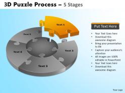 24730038 style division pie-jigsaw 5 piece powerpoint template diagram graphic slide