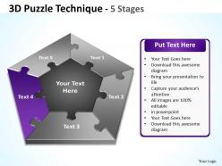 3d puzzle technique 5 diagram stages 3