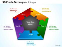 87930369 style puzzles mixed 5 piece powerpoint presentation diagram infographic slide