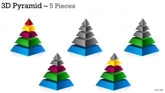 3d pyramid 5 pieces powerpoint presentation slides