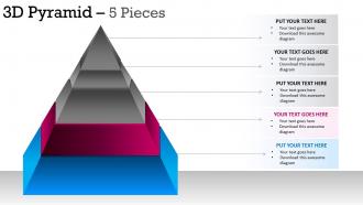 3d pyramid 5 pieces powerpoint presentation slides