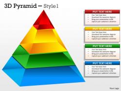 3d pyramid with 5 stages