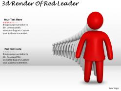 3d render of red leader ppt graphics icons powerpoint