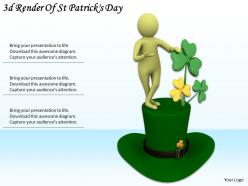 3d render of st patrickss day ppt graphics icons powerpoint