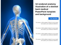 3d rendered anatomy illustration of a skeletal back medical powerpoint template and background