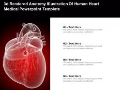 3d rendered anatomy illustration of human heart medical powerpoint template