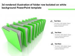 3d rendered illustration of folder row isolated on white background powerpoint template