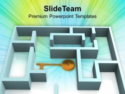 3d rendered labyrinth and the key powerpoint templates ppt themes and graphics 0213