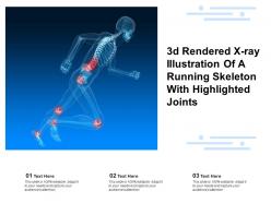 3d Rendered X Ray Illustration Of A Running Skeleton With Highlighted Joints