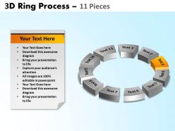 3d ring process 11 pieces powerpoint slides and ppt templates 0412