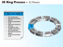 3d ring process 11 pieces powerpoint slides and ppt templates 0412