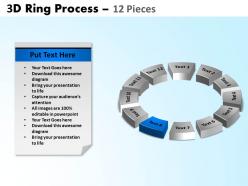 3d ring process 12 pieces powerpoint slides and ppt templates 0412