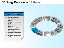 3d ring process 12 pieces powerpoint slides and ppt templates 0412