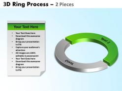 3d ring process 2 pieces powerpoint slides and ppt templates 0412