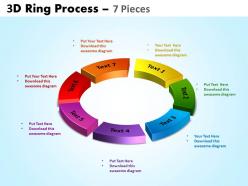 3d ring process 7 pieces powerpoint slides and ppt templates 0412