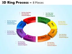 3d ring process 8 pieces powerpoint slides and ppt templates 0412