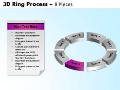 3d ring process 8 pieces powerpoint slides and ppt templates 0412