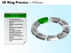 3d ring process 9 pieces powerpoint slides and ppt templates 0412