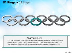 3d rings 11 stages powerpoint slides and ppt templates 0412