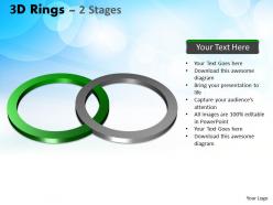 3d rings 2 stages flow ppt templates 1