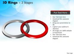 3d rings 2 stages flow ppt templates 1