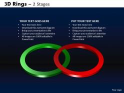 3d rings 2 stages powerpoint slides and ppt templates 0412
