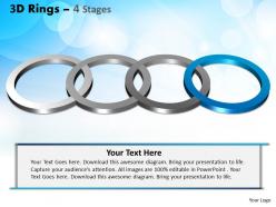 3d rings 4 stages powerpoint