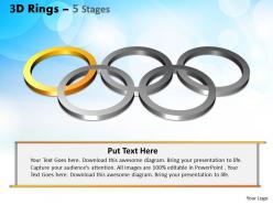 3d rings 5 stages powerpoint