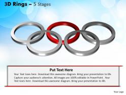 3d rings 5 stages powerpoint slides and ppt templates 0412