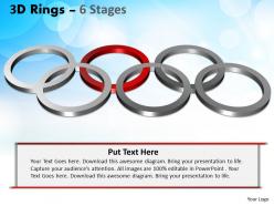 3d rings 6 stages powerpoint templates 1