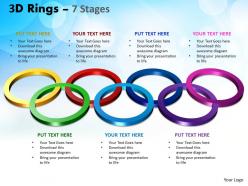 3D Rings 7 Stages Powerpointt Templates 1