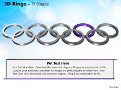 3d rings 9 stages powerpoint slides and ppt templates 0412