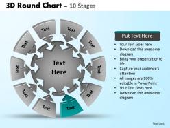 3d round chart 10 stages powerpoint slides and ppt templates 0412