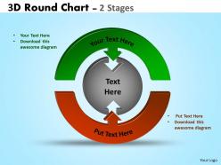 3d round chart 2 stages diagram ppt templates 3