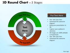 3d round chart 2 stages diagram ppt templates 3